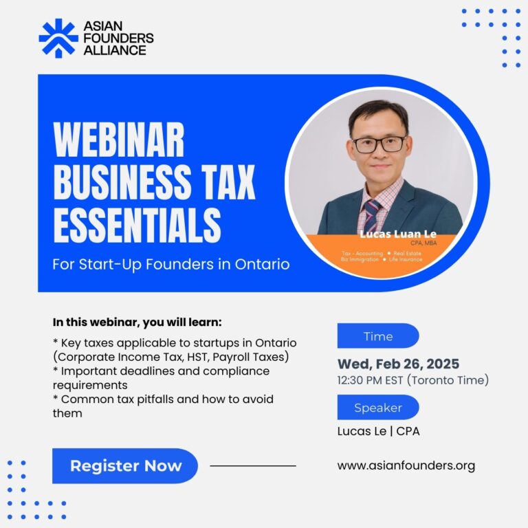 Business Tax Essentials for Start-Up Founders in Ontario